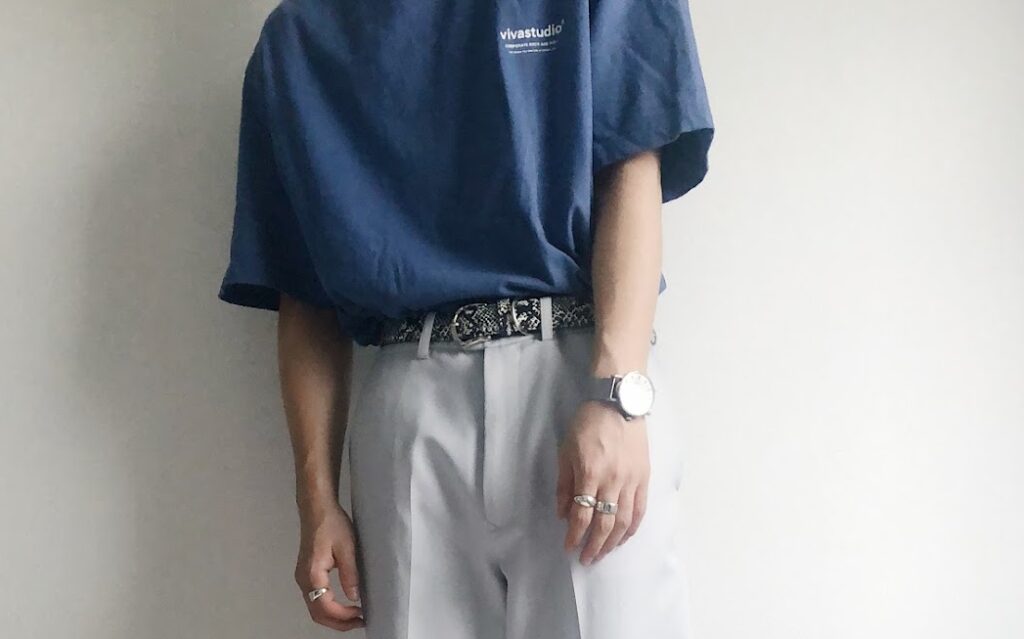韓国 トレンド スタイリッシュ ライン カジュアル スポーティー パンツ ズボン